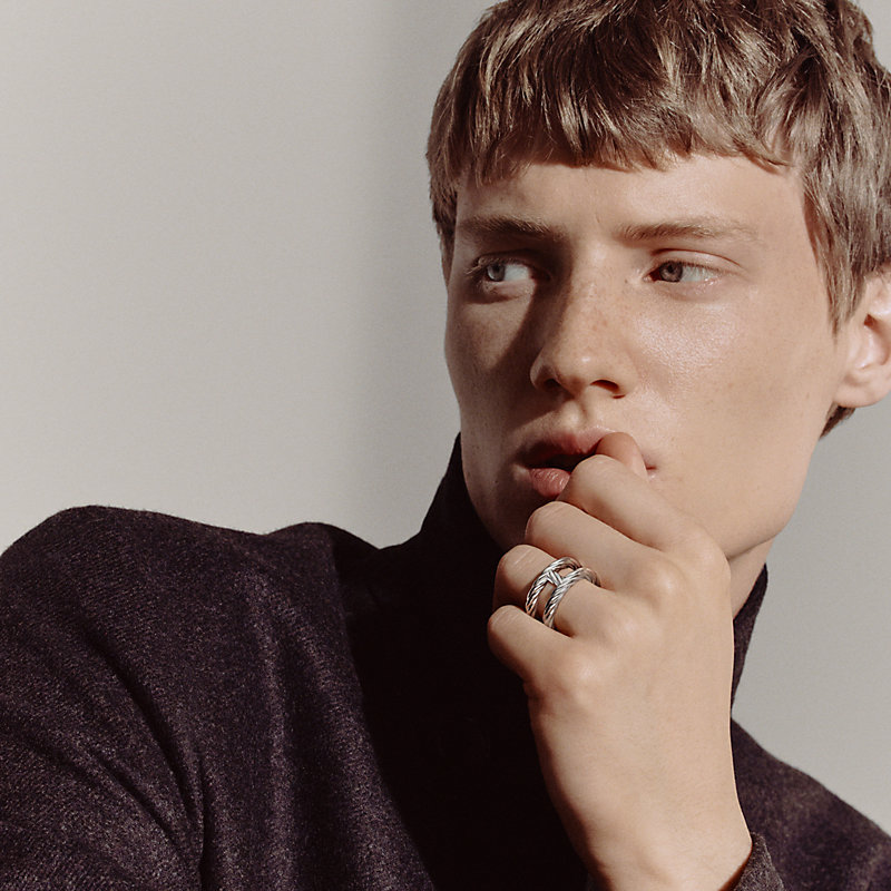 Chaine d'ancre Alea II twisted ring | Hermès USA